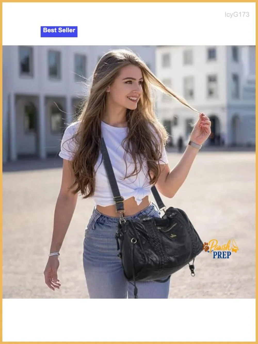 Vegan Leather Hobo Satchel Handbag Large Tote Shoulder Bag w/ Pockets